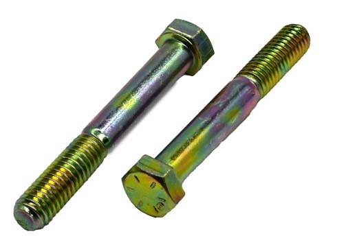 3/8-16 X 2-3/4 ZINC/YELLOW HEX HEAD BOLT GRADE 8