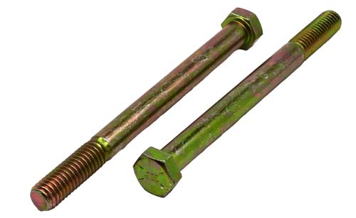 3/8-16 X 5 ZINC/YELLOW HEX HEAD BOLT GRADE 8
