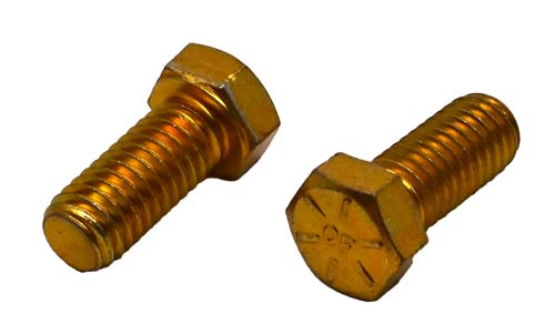 7/16-14 X 3/4 ZINC/YELLOW HEX HEAD BOLT GRADE 8