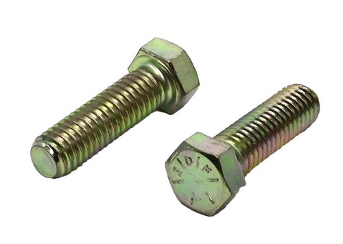 7/16-14 X 1-1/2 ZINC/YELLOW HEX HEAD BOLT GRADE 8