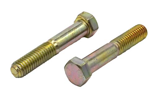 7/16-14 X 2-1/2 ZINC/YELLOW HEX HEAD BOLT GRADE 8