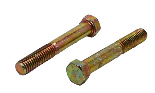 7/16-14 X 2-3/4 ZINC/YELLOW HEX HEAD BOLT GRADE 8
