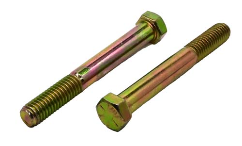 7/16-14 X 3-1/2 ZINC/YELLOW HEX HEAD BOLT GRADE 8