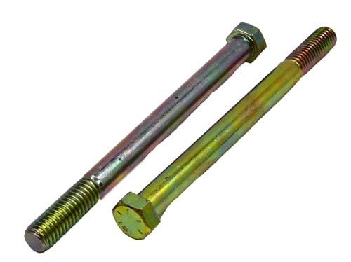 7/16-14 X 5-1/2 ZINC/YELLOW HEX HEAD BOLT GRADE 8