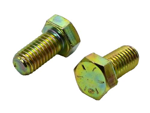 1/2-13 X 1 ZINC/YELLOW HEX HEAD BOLT GRADE 8