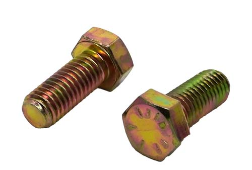 1/2-13 X 1-1/4 ZINC/YELLOW HEX HEAD BOLT GRADE 8