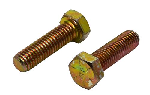 1/2-13 X 1-3/4 ZINC/YELLOW HEX HEAD BOLT GRADE 8