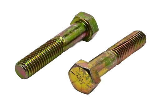 1/2-13 X 2-1/4 ZINC/YELLOW HEX HEAD BOLT GRADE 8