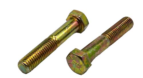 1/2-13 X 2-3/4 ZINC/YELLOW HEX HEAD BOLT GRADE 8