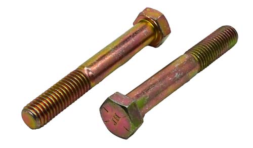 F-43592-Y 1/2-13 X 3-1/2 ZINC/YELLOW HEX HEAD BOLT GRADE 8