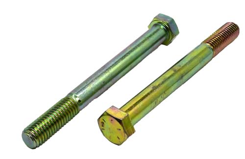 1/2-13 X 5 ZINC/YELLOW HEX HEAD BOLT GRADE 8