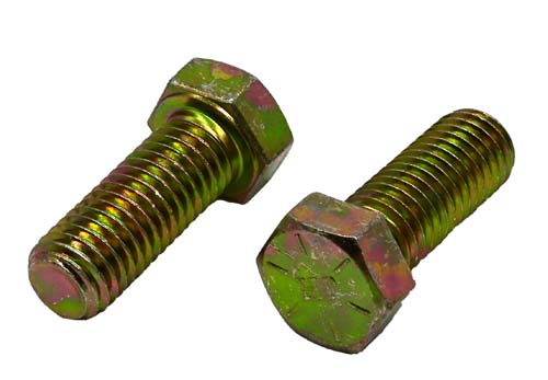9/16-12 X 1 ZINC/YELLOW HEX HEAD BOLT GRADE 8
