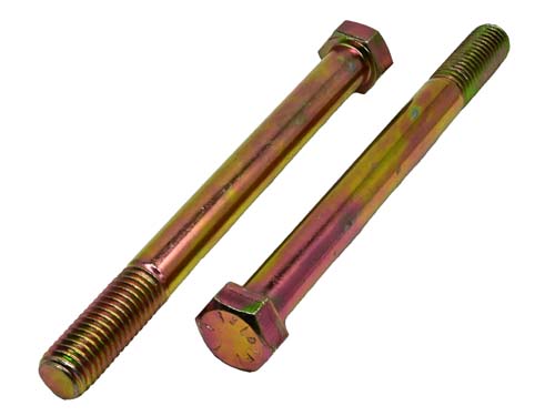 9/16-12 X 6 ZINC/YELLOW HEX HEAD BOLT GRADE 8