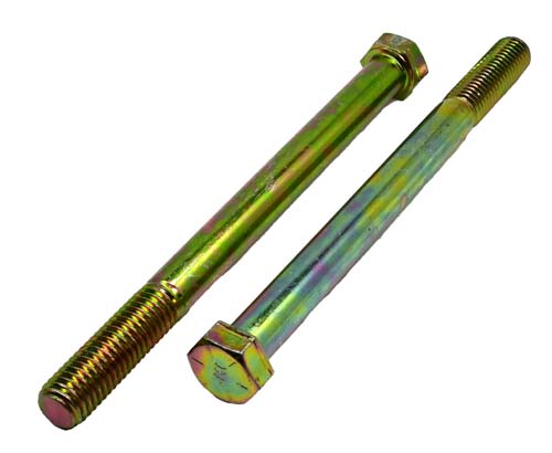 9/16-12 X 7 ZINC/YELLOW HEX HEAD BOLT GRADE 8