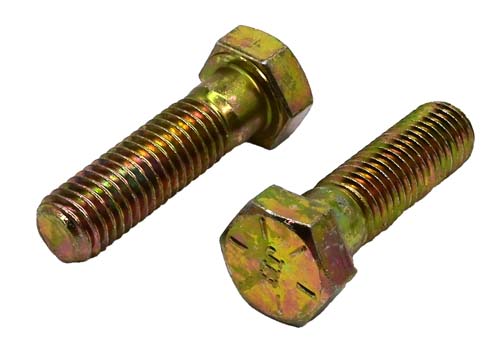 5/8-11 X 2-1/4 ZINC/YELLOW HEX HEAD BOLT GRADE 8