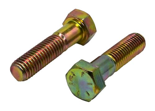 5/8-11 X 2-1/2 ZINC/YELLOW HEX HEAD BOLT GRADE 8