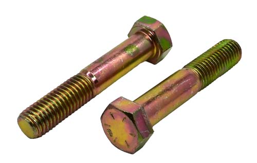 5/8-11 X 3-1/2 ZINC/YELLOW HEX HEAD BOLT GRADE 8
