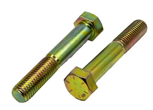 5/8-11 X 3-3/4 ZINC/YELLOW HEX HEAD BOLT GRADE 8