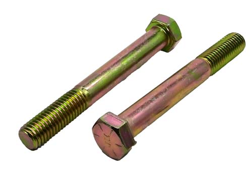 F-43713-Y 5/8-11 X 5 ZINC/YELLOW HEX HEAD BOLT GRADE 8