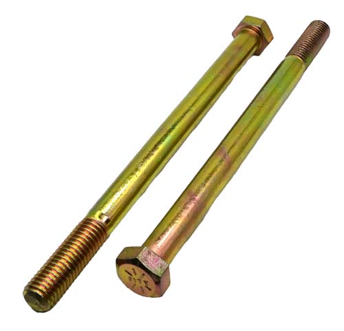 5/8-11 X 9 ZINC/YELLOW HEX HEAD BOLT GRADE 8