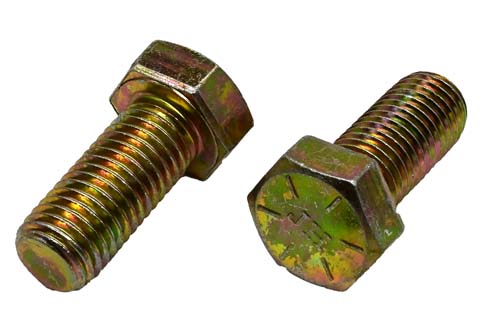 3/4-10 X 1-3/4 ZINC/YELLOW HEX HEAD BOLT GRADE 8