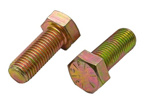 F-43819-Y 7/8-9 X 2-1/2 ZINC/YELLOW HEX HEAD BOLT GRADE 8