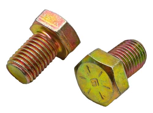 F-43870-Y 1-8 X 2 ZINC/YELLOW HEX HEAD BOLT GRADE 8
