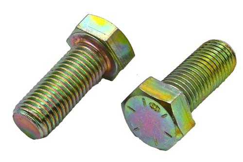 F-43874-Y 1-8 X 2-1/2 ZINC/YELLOW HEX HEAD BOLT GRADE 8