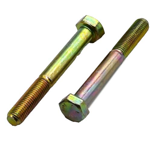 5/16-24 X 2-1/2 ZINC/YELLOW HEX HEAD BOLT GRADE 8