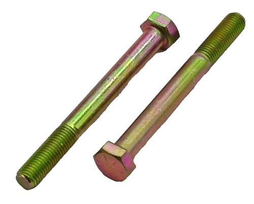 5/16-24 X 3 ZINC/YELLOW HEX HEAD BOLT GRADE 8