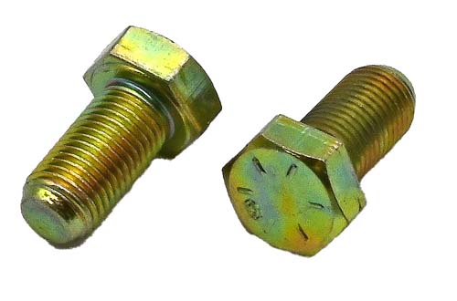 3/8-24 X 3/4 ZINC/YELLOW HEX HEAD BOLT GRADE 8