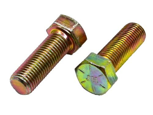 7/16-20 X 1-1/4 ZINC/YELLOW HEX HEAD BOLT GRADE 8