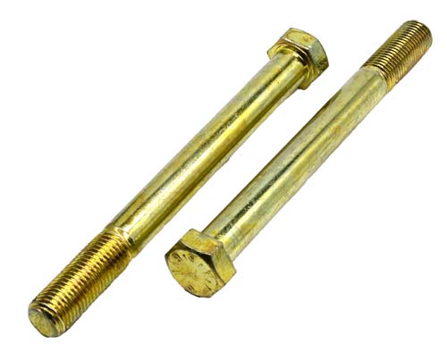 7/16-20 X 5 ZINC/YELLOW HEX HEAD BOLT GRADE 8