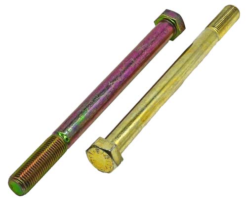 7/16-20 X 5-1/2 ZINC/YELLOW HEX HEAD BOLT GRADE 8