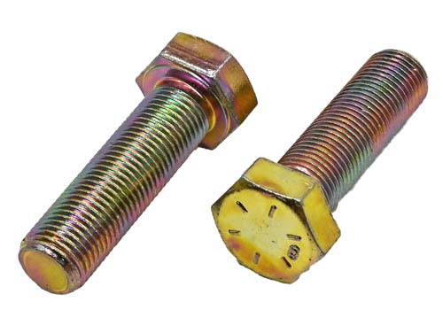 F-44224 1/2-20 X 1-3/4 ZINC/YELLOW HEX HEAD BOLT GRADE 8