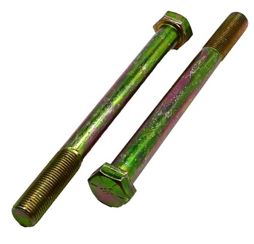 1/2-20 X 5 ZINC/YELLOW HEX HEAD BOLT GRADE 8