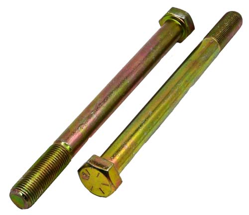 1/2-20 X 6 ZINC/YELLOW HEX HEAD BOLT GRADE 8