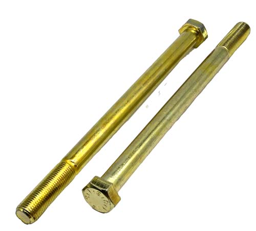 1/2-20 X 7-1/2 ZINC/YELLOW HEX HEAD BOLT GRADE 8