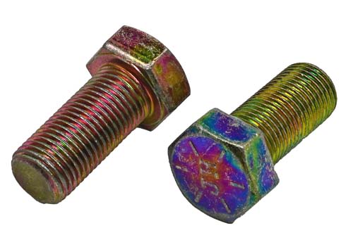 9/16-18 X 1-1/2 ZINC/YELLOW HEX HEAD BOLT GRADE 8