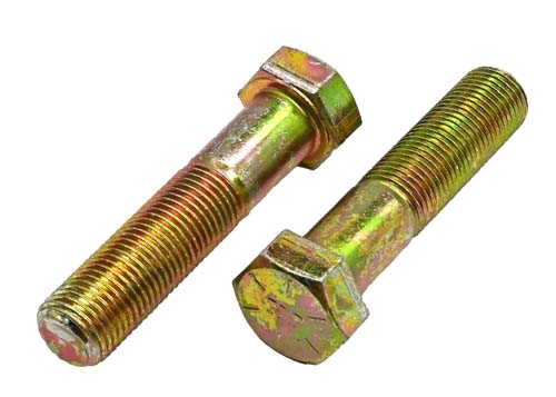F-44254 9/16-18 X 2 ZINC/YELLOW HEX HEAD BOLT GRADE 8