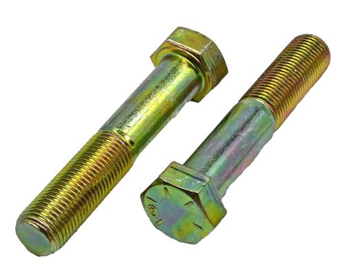 9/16-18 X 3 ZINC/YELLOW HEX HEAD BOLT GRADE 8