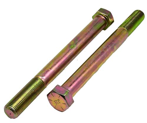9/16-18 X 6 ZINC/YELLOW HEX HEAD BOLT GRADE 8