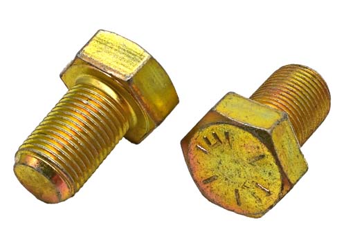 5/8-18 X 1 ZINC/YELLOW HEX HEAD BOLT GRADE 8
