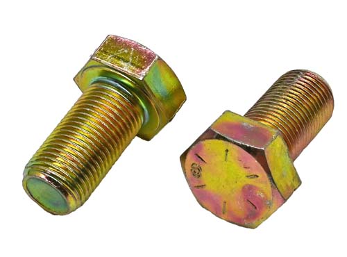 5/8-18 X 1-1/4 ZINC/YELLOW HEX HEAD BOLT GRADE 8