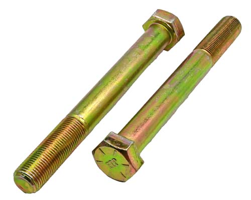 5/8-18 X 5 ZINC/YELLOW HEX HEAD BOLT GRADE 8