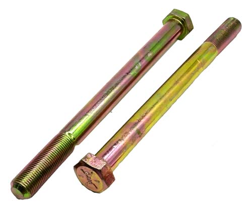 5/8-18 X 6-1/2 ZINC/YELLOW HEX HEAD BOLT GRADE 8