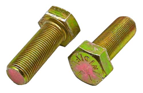 3/4-16 X 2 ZINC/YELLOW HEX HEAD BOLT GRADE 8