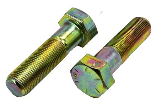 3/4-16 X 2-1/2 ZINC/YELLOW HEX HEAD BOLT GRADE 8