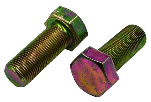 7/8-14 X 2 ZINC/YELLOW HEX HEAD BOLT GRADE 8