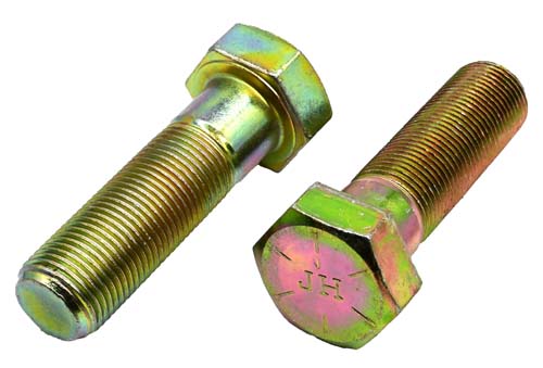 7/8-14 X 3 ZINC/YELLOW HEX HEAD BOLT GRADE 8